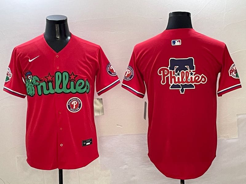 Men Philadelphia Phillies Blank Red three generations Joint Name 2025 Nike MLB Jersey style 6->philadelphia phillies->MLB Jersey